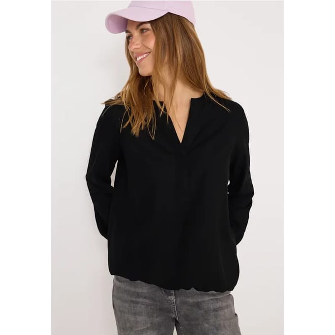 Blouse met gespleten hals