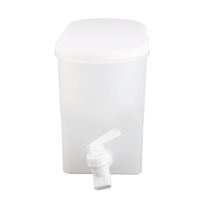 3,5L witte drankdispenser met kraan, grote afdekking, houdt de versheid van de drank goed afgesloten. white