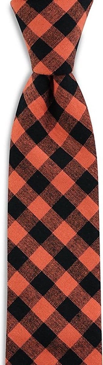 We Love Ties - Stropdassen - Stropdas Larry Lozenge - oranje / zwart