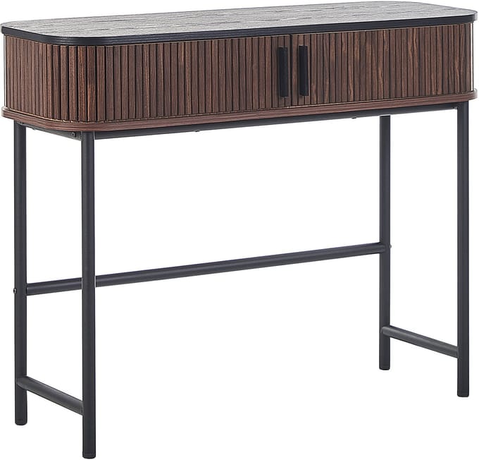 JOSE - Consoletafel - Donkere houtkleur - Vezelplaat