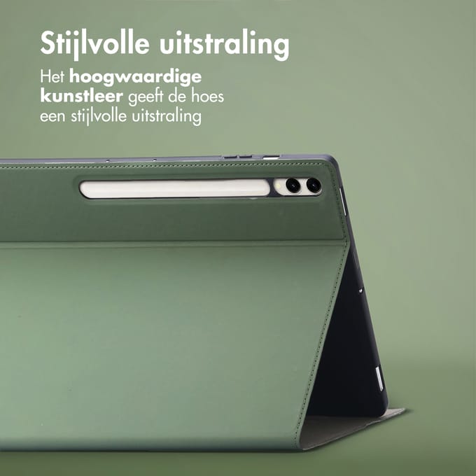 Accezz Tablet Hoes - Geschikt voor Samsung Galaxy Tab S10 Plus / Galaxy Tab S9 11.0 inch FE Plus / Galaxy Tab S9 11.0 inch Plus - Classic Tablet Case - Groen