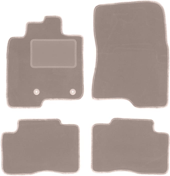 Beige velours matten voor: Mitsubishi Pajero IV kort (2006-2018)