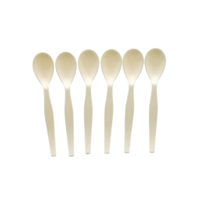 Metaltex - Eierlepels - Set van 6 stuks - Wit - Kunststof