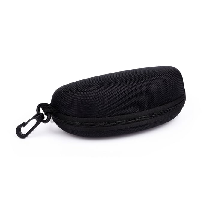 Brillenkoker - Hardcase - Ritssluiting - Met Clip - Stof - Zwart