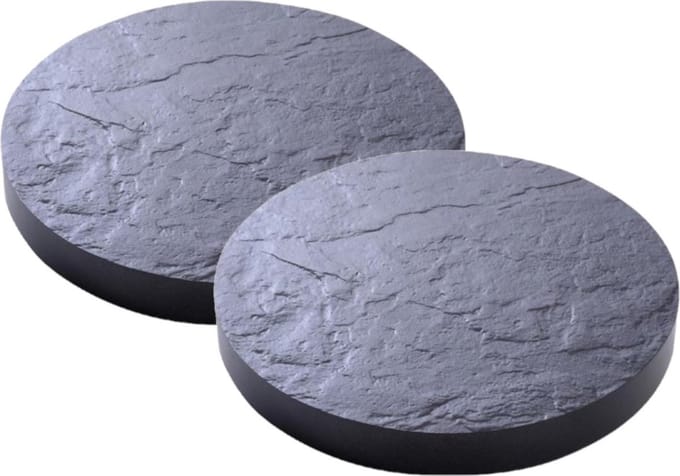 EDA Plantentrolley - 2x stuks - roller - met wieltjes - D40 - kunststof - multiroller