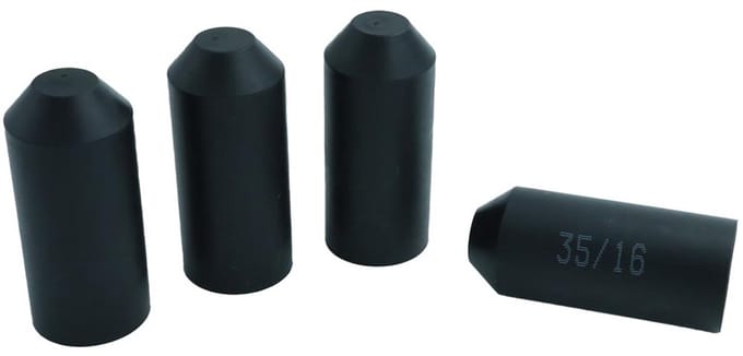 PRO-TIE® - Krimpkous Eindkap Einddop met Lijm 35-16 mm Zwart UV bestendig - PRO-TIE