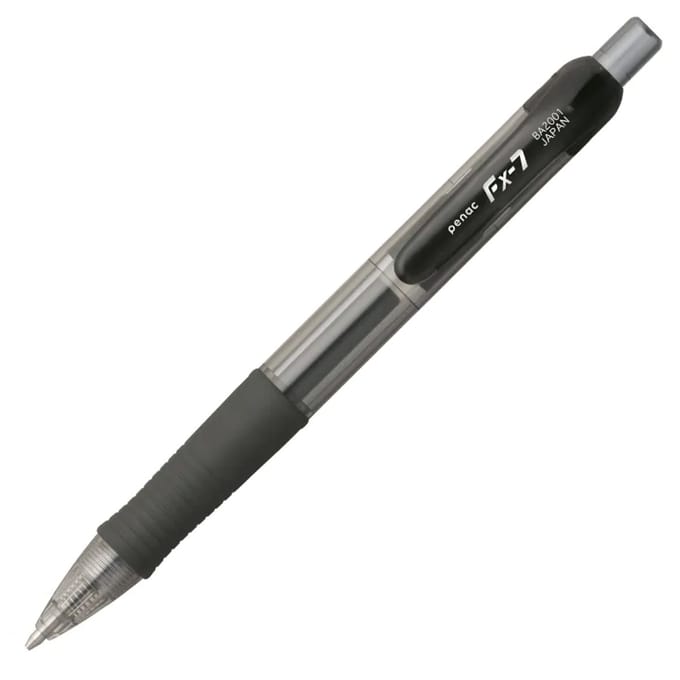 Penac FX-7 - Gelpen - Gel inkt balpen - Zwart - 0.7 mm