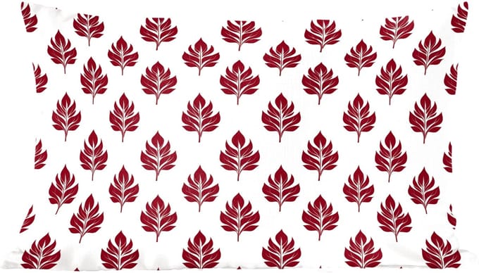 Sierkussens - Kussentjes Woonkamer - 60x40 cm - Botanisch - Patroon - Bordeaux