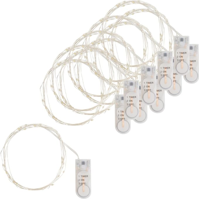VBS Micro LED snoer lampjes met timer, 10 stuks - 20 LED's