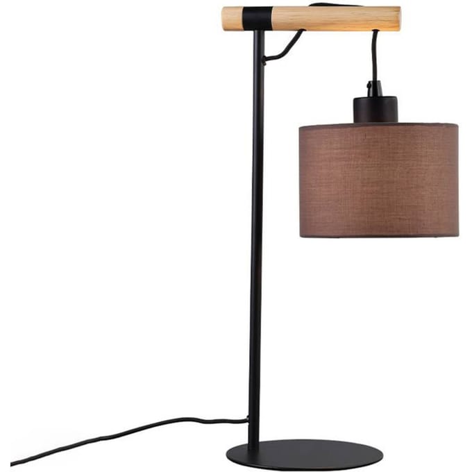 Viokef Tafellamp Rika, hoogte 46 cm, grijs/zwart, stof/metaal