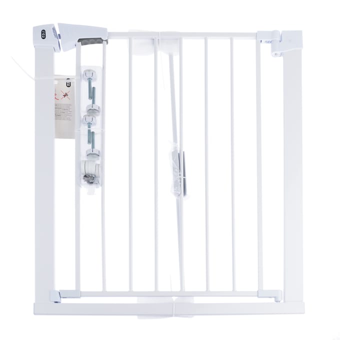 TIAKI Wit Hondenrek met Verlengstuk van 7 cm - hoogte 76 cm, breedte 75 tot 82 cm