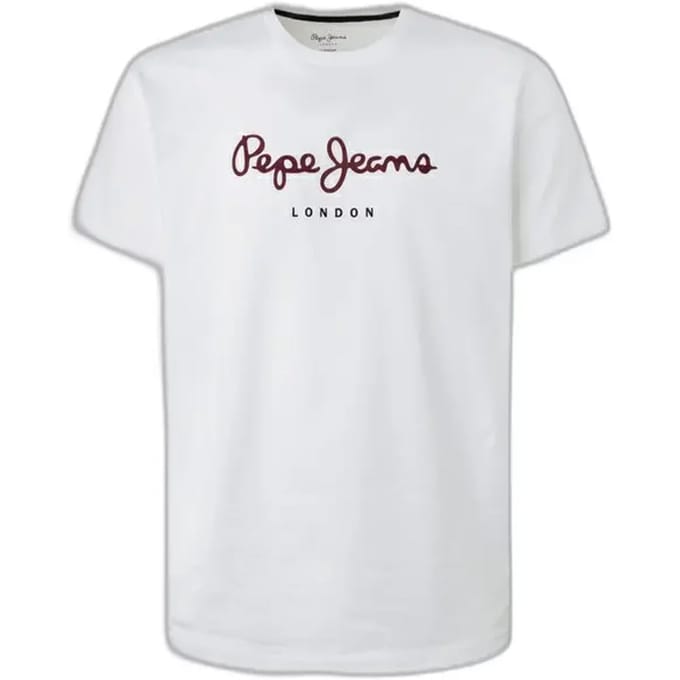 Cursive Logo Tee Short Sleeves - White T-Shirts