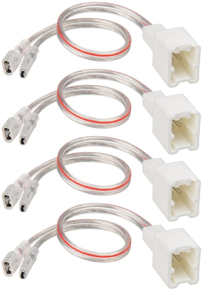 Speaker Kabel Adapter - Audio Connector - Auto Audio Installatie - Zonder Knippen - 4 Stuks - Zwart