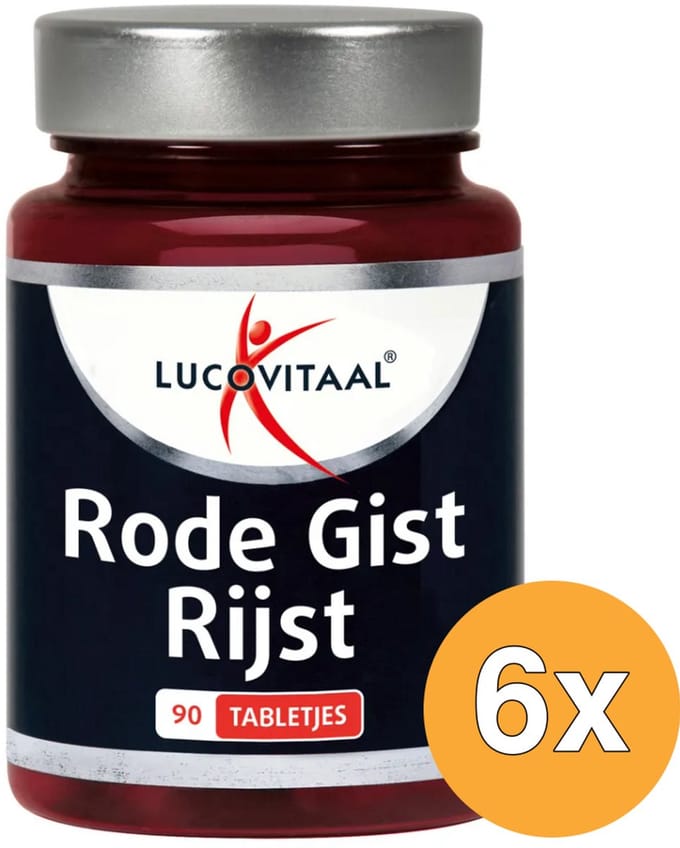 6x Lucovitaal Rode Gist Rijst (90 Tabletjes)