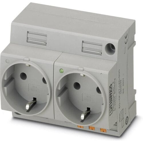 Contactdoos voor schakelkast Phoenix Contact EO-CF/PT/LED/DUO Grijs (l x b) 60 mm x 90 mm