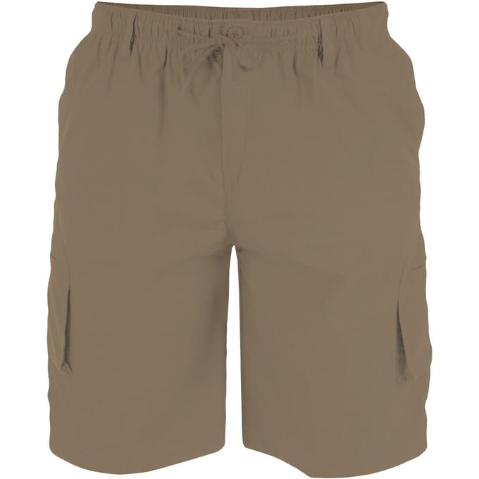 Duke Heren D555 Nick Cargo Shorts met Elastische Taille M zand