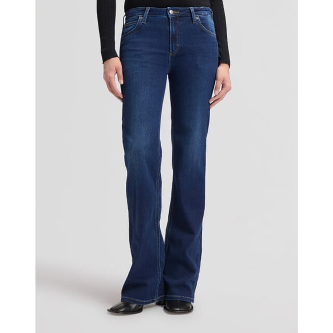 Lee - Lana - Dames Mid Rise Bootcut Jeans - Eternal Blue