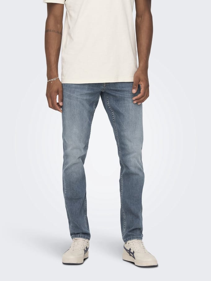 ONLY&SONS - ONSLOOM SLIM BLUE GREY 4064 TAI DNM NOOS - Heren - Jeans