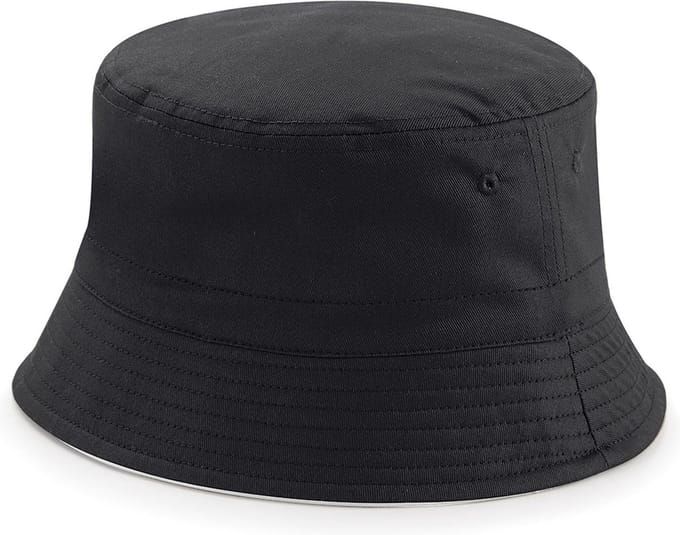 Senvi Reversible Bucket Hoed - Maat S/M - Zwart Grijs