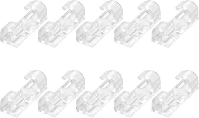 20 Stuks Kabel Clips | Kabel Houder | Zelfklevend | Kabelbinder | Transparant |