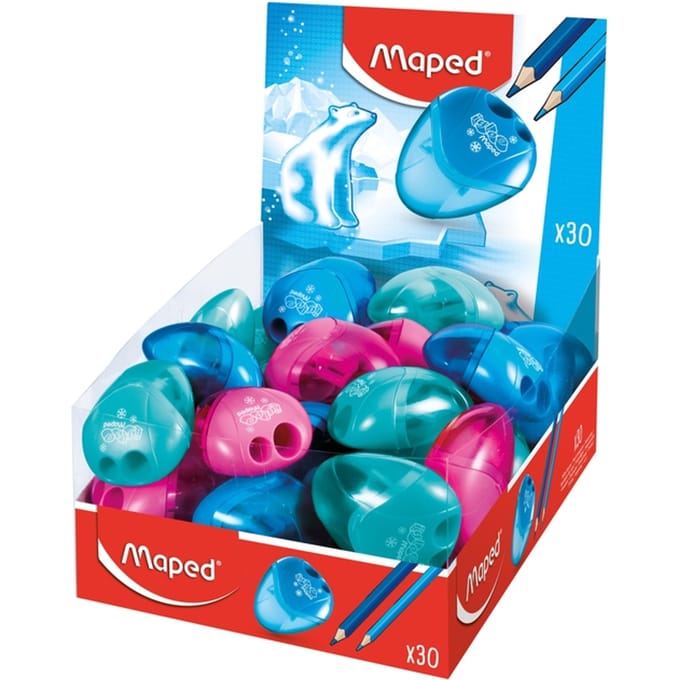 Maped M534756, Handmatige puntenslijper, Blauw, Roze, Displaydoos, 30 stuk(s), Frankrijk