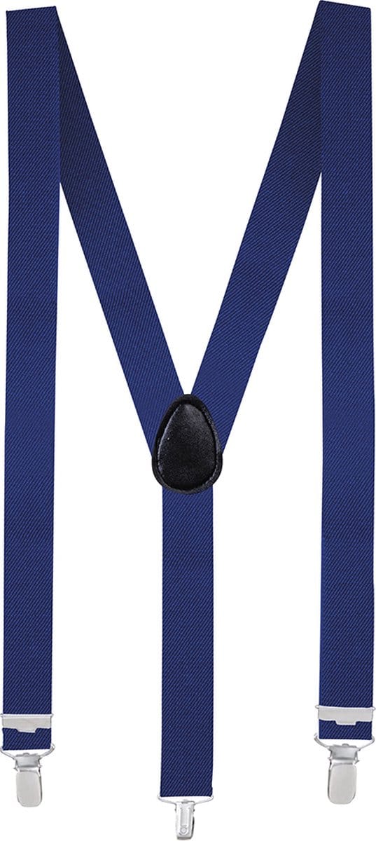 Boland - Bretels Basic koningsblauw Blauw - Volwassenen - Unisex - Gangster -