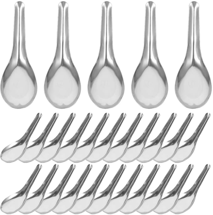 Dailygoods- Soeplepels 50Pcs - Roestvrij Stalen Lepels - Ergonomisch