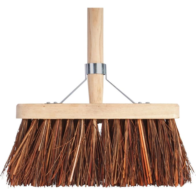 Talen Tools - Bezem - 28 cm - Natuurvezel haren - Steel 140 cm