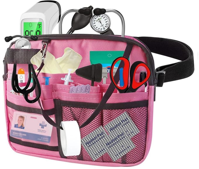 Dailygoods- Heuptas Waterdicht - Verpleegtas - Medische Tas - Compact - Meerdere Compartimenten - Verstelbare Riem