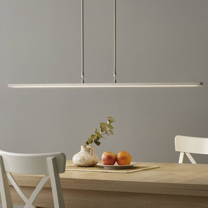 Hanglamp Zelena 1482ST - Staal, Uitschuifbaar, In Hoogte Verstelbaar, Lichtkleur Instelbaar - Steinhauer