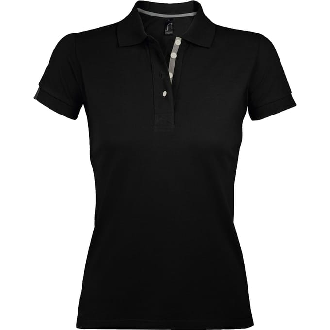 SOLS Dames/Dames Portland Poloshirt (Zwart)