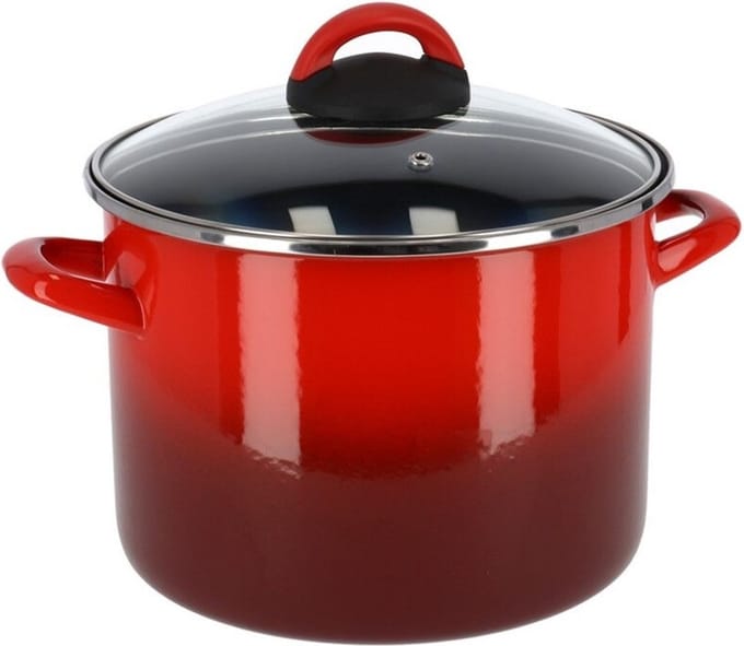 Magefesa Soeppan 5,8 Liter 24 Cm Staal/glas Rood 2-delig