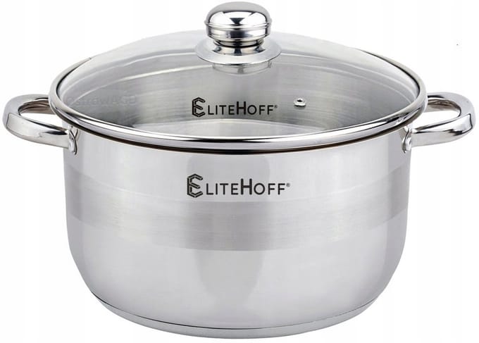 Grote RVS Pan met Deksel 36CM 21,8L - Elitehoff