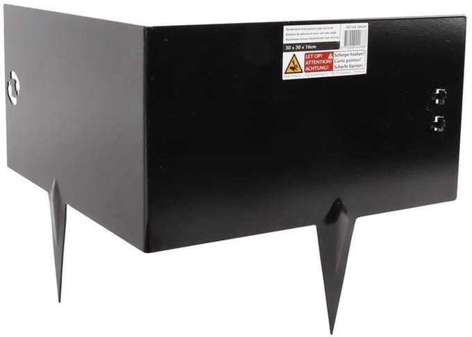 Talen Tools - Hoekborderrand - Gecoat - Zwart - Koppelbaar - 30 x 30 x 16 cm