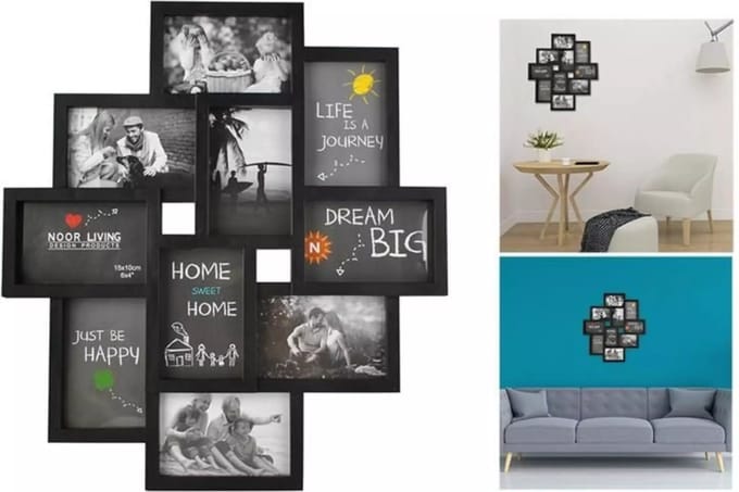 Fotolijst voor 10 foto's | Grote Multi Frame |