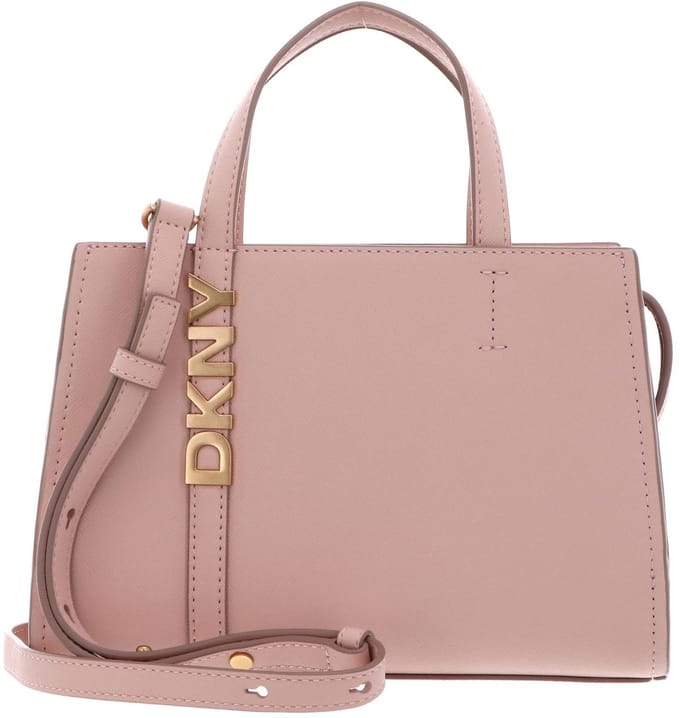 DKNY Leren handtas schoudertas Avril Satchel Bag Pale Blsh oud roze