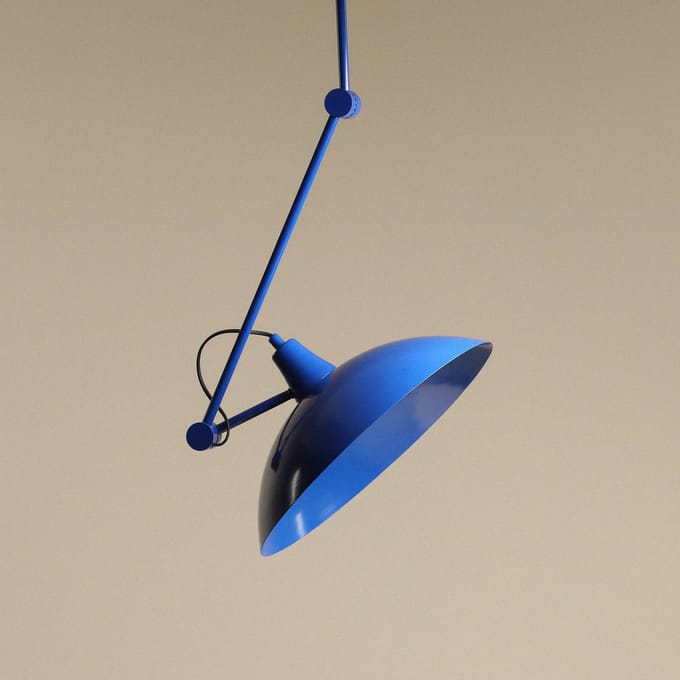 ALDEX Hanglamp Melos, blauw, Ø 36 cm, metaal