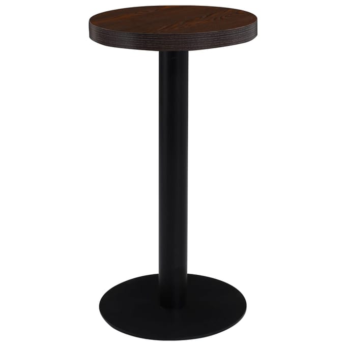 vidaXL - Bistrotafel - 40 - cm - MDF - donkerbruin