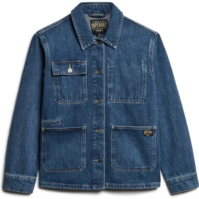 Superdry - Chore jas van spijkerstof - Dames - Buitenjassen