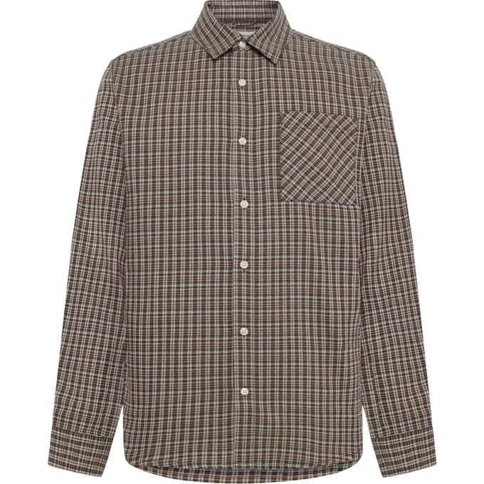 Geruit overhemd met lange mouwen KnowledgeCotton Apparel Dune