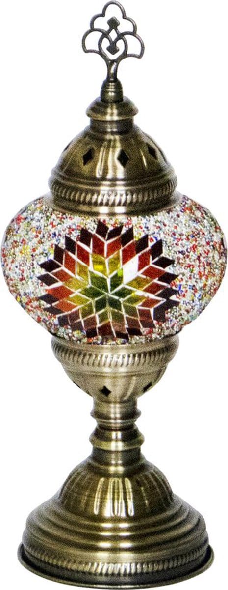 Koper Mozaiek Lamp - Tafellamp 30cm - 1 stuk - E14 fitting en handgemaakt design