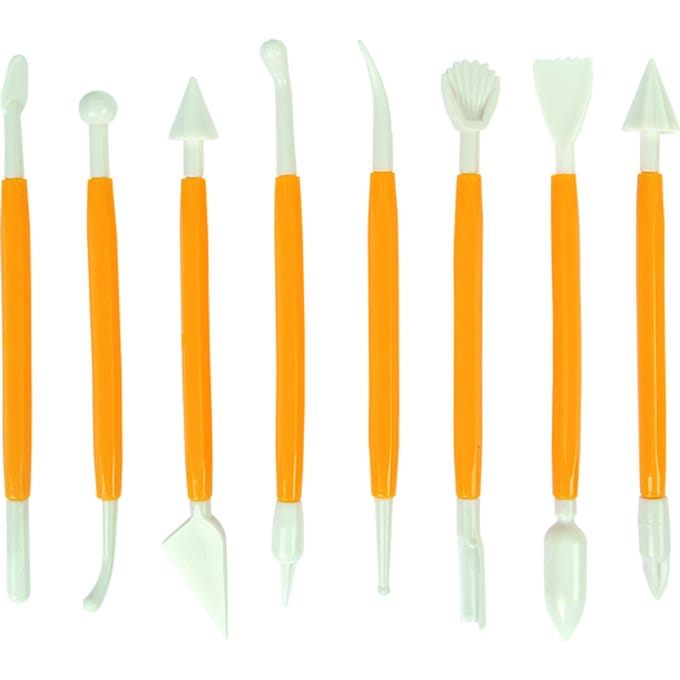 Boetseerspatel Conda set à 8 stuks 15 cm plastic