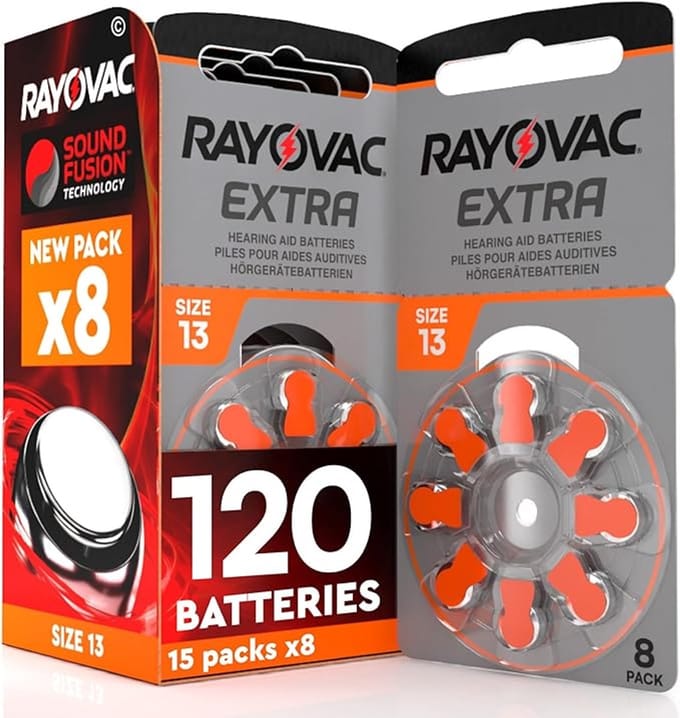 Rayovac Extra Advanced 13 Hoorbatterijen PR48 Oranje – 120 Stuks