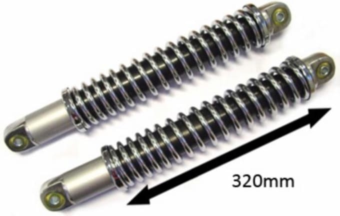 Schokbrekerset open model 529 530 517 320mm chroom