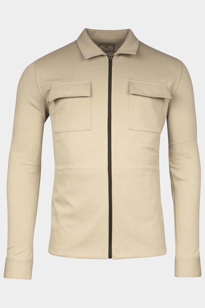 Baileys Overshirt Beige Sweat Overshirt full zip up 512275/82