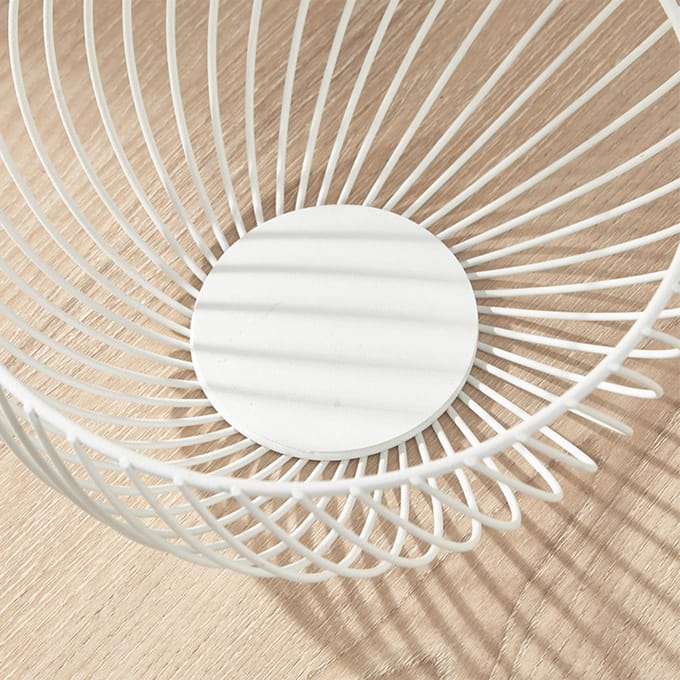 Fruitmand Roestvrij IJzer Desktop Opbergmand Rond Grote Capaciteit Metaaldraad Diversen Organizer white