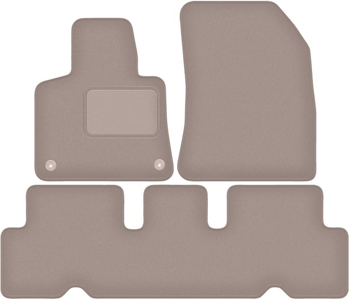 Beige veloursmatten voor: Citroen C4 Grand Spacetourer 5-zits (2013-2021)