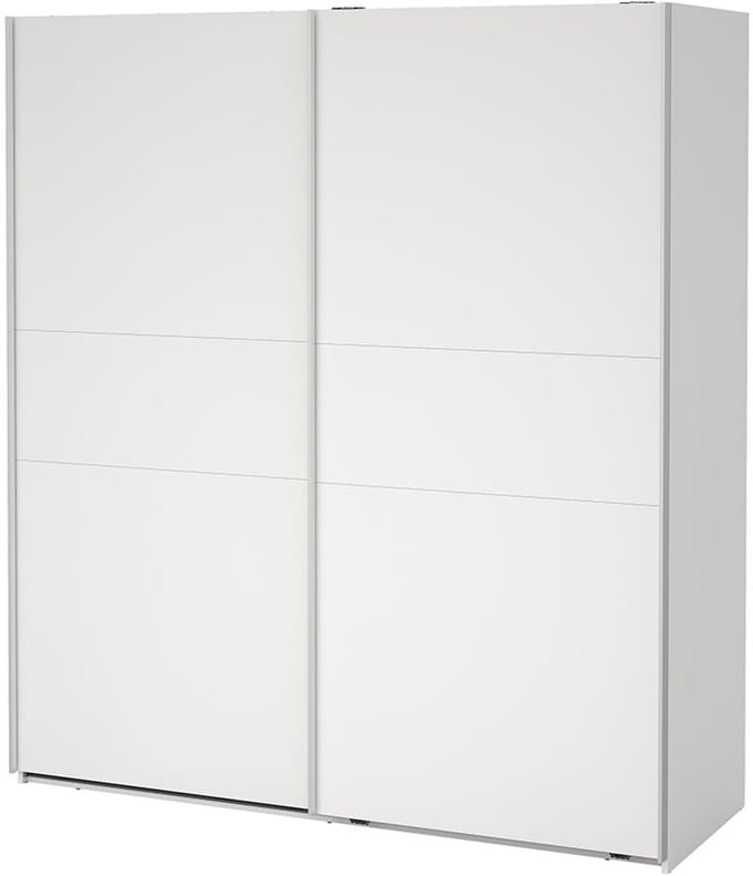 Como schuifdeurkast 2 deuren 180x200cm wit.