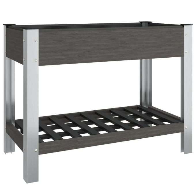 vidaXL - Plantenbak - verhoogd - met - schap - 100x50x75 - cm - HKC