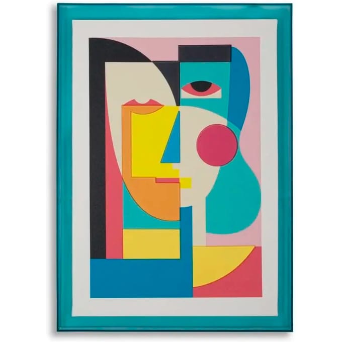Muurdecoratie afdruk op ster met psychedelisch frame Mauro Ferretti Picassy